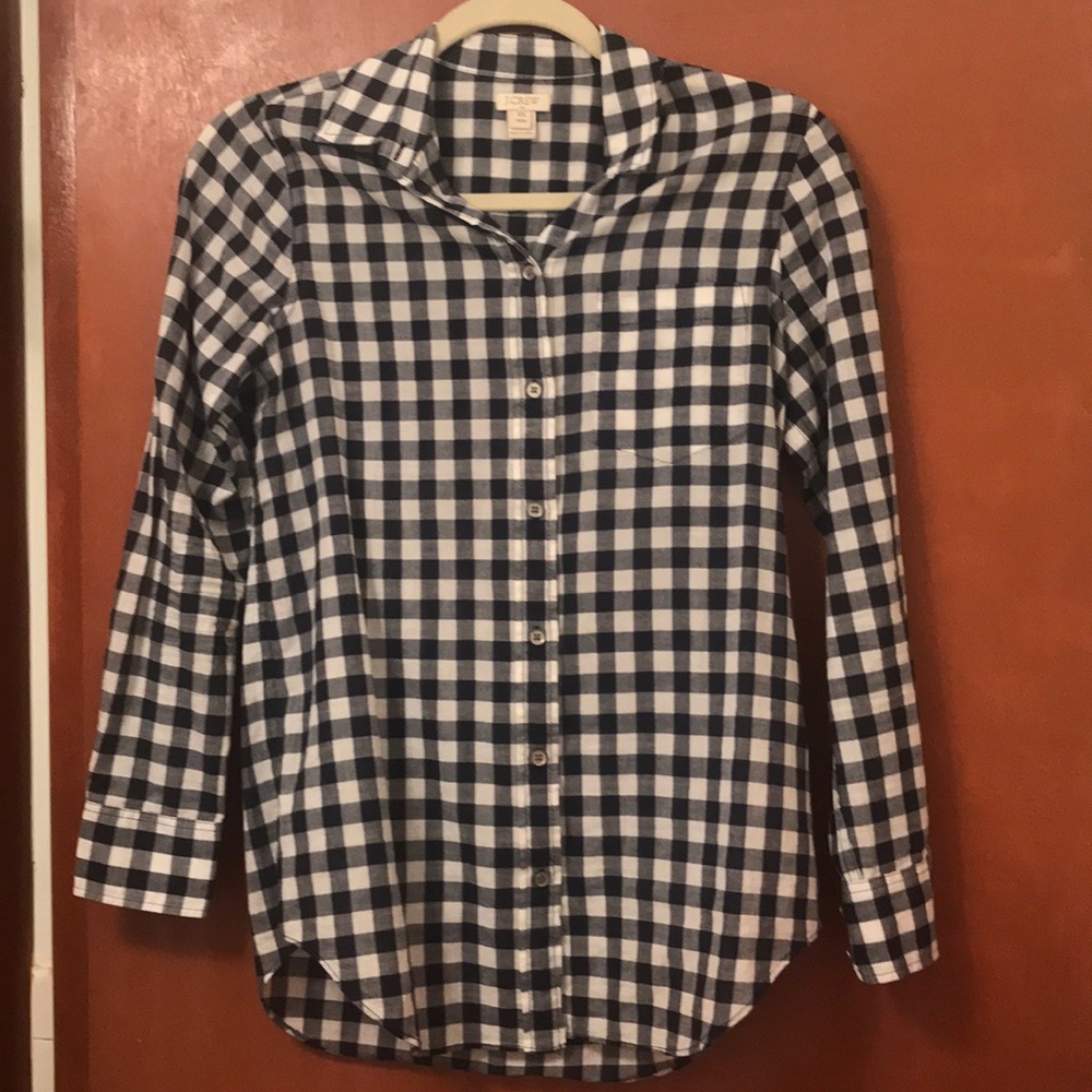 J. Crew Gingham classic button-down shirt